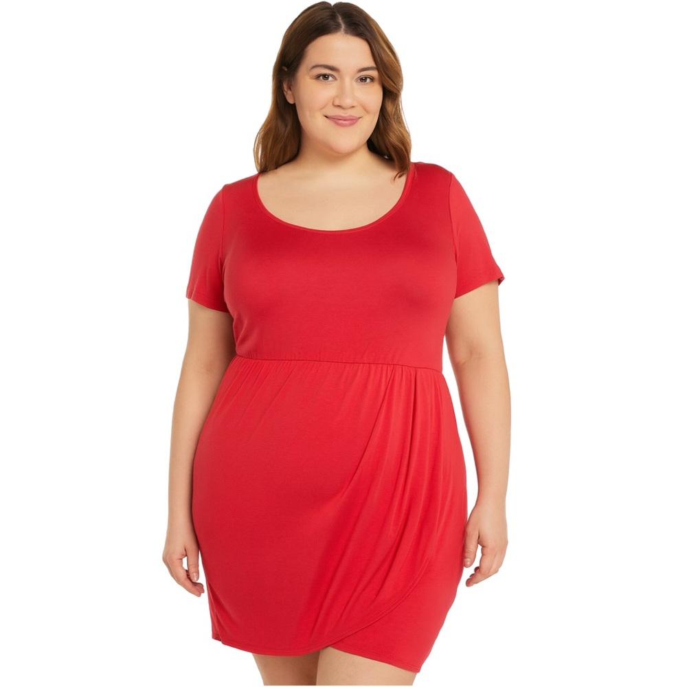 Torrid Coral Wrap Mini Dress - Size 2X